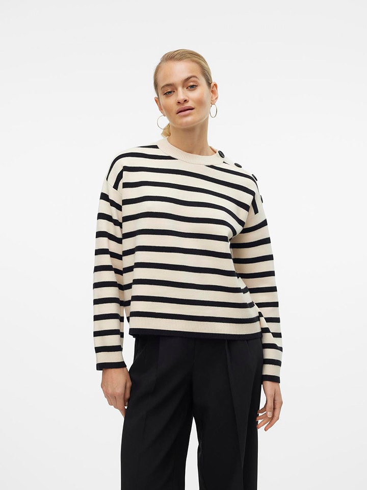 Vero Moda Sweter w kolorze biało-czarnym rozmiar: XL