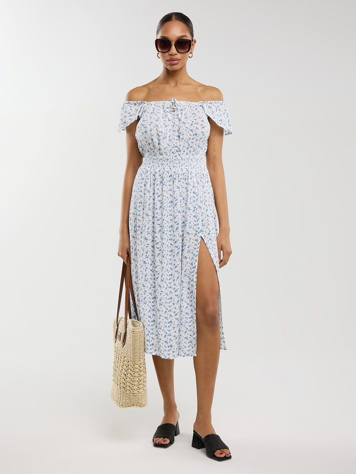 BIG STAR Sukienka w kolorze błękitno-białym rozmiar: L