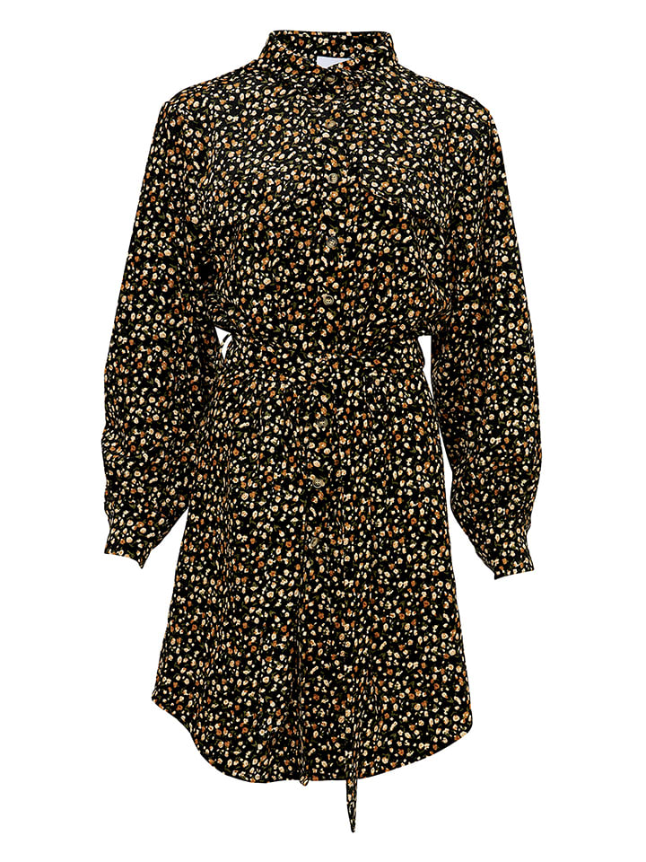 Noella Sukienka "Fleur" w kolorze czarno-jasnobrązowym rozmiar: S