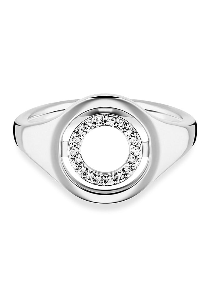 caï Srebrny pierścionek z topazami rozmiar: 52