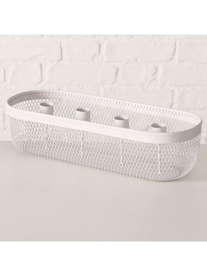 Boltze Świecznik "Josina" w kolorze szarym - szer. 33,5 cm rozmiar: onesize