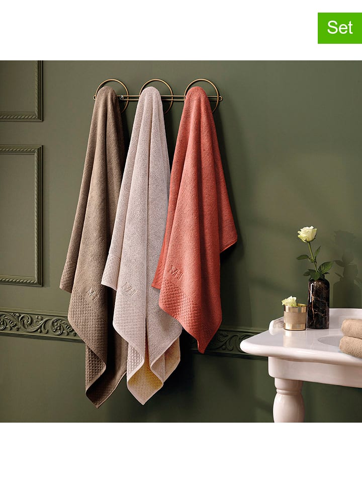 maison héritage PARIS Ręczniki prysznicowe (2 szt.) w kolorze pomarańczowym rozmiar: 70x140 cm