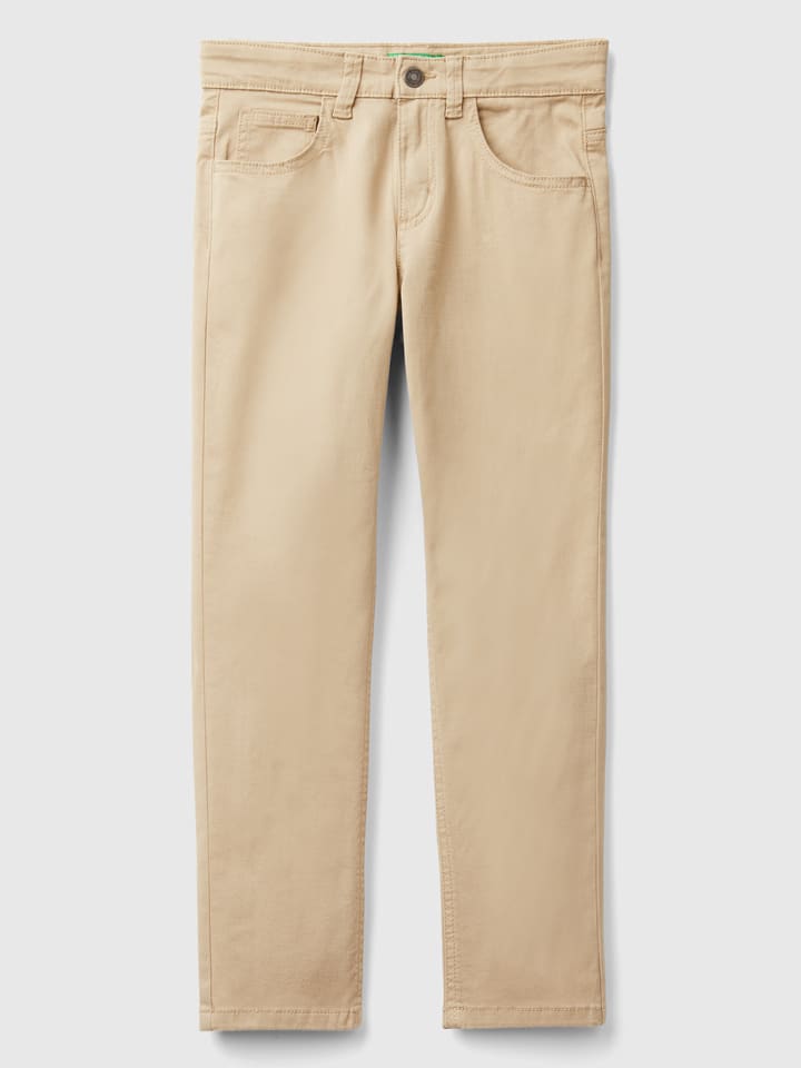 Benetton Spodnie w kolorze beżowym rozmiar: 150