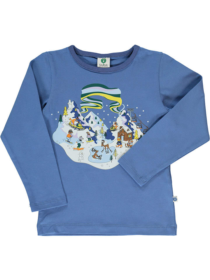 Småfolk Koszulka w kolorze niebieskim rozmiar: 98/104