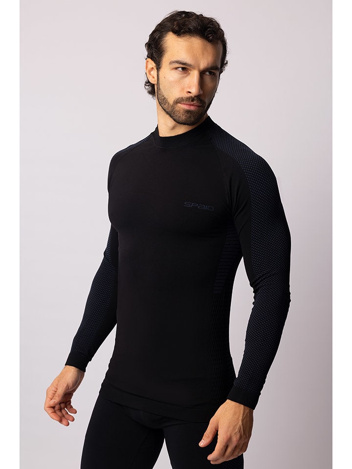 Spaio Koszulka termiczna "Fierce" w kolorze czarnym rozmiar: L