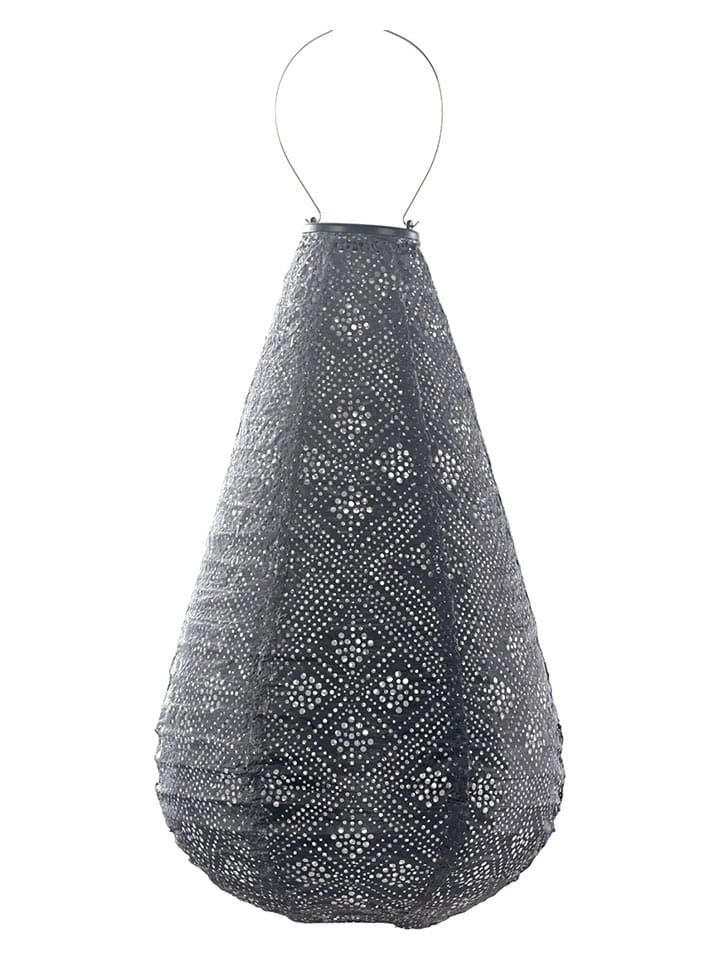 Lumiz Lampion solarny LED "Topaze Drop" w kolorze szarym - wys. 48 x Ø 28 cm rozmiar: onesize