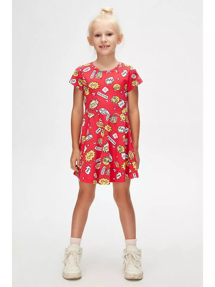 lovetti Sukienka w kolorze czerwonym ze wzorem rozmiar: 110