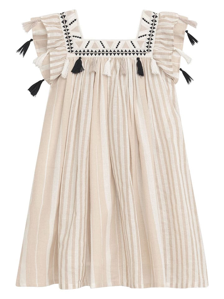 Danamade Sukienka "Dqamar" w kolorze beżowym rozmiar: 158