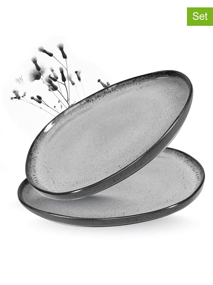 Moritz & Moritz Talerze (2 szt.) "Organic" w kolorze jasnoszarym do serwowania - Ø 29 cm rozmiar: onesize