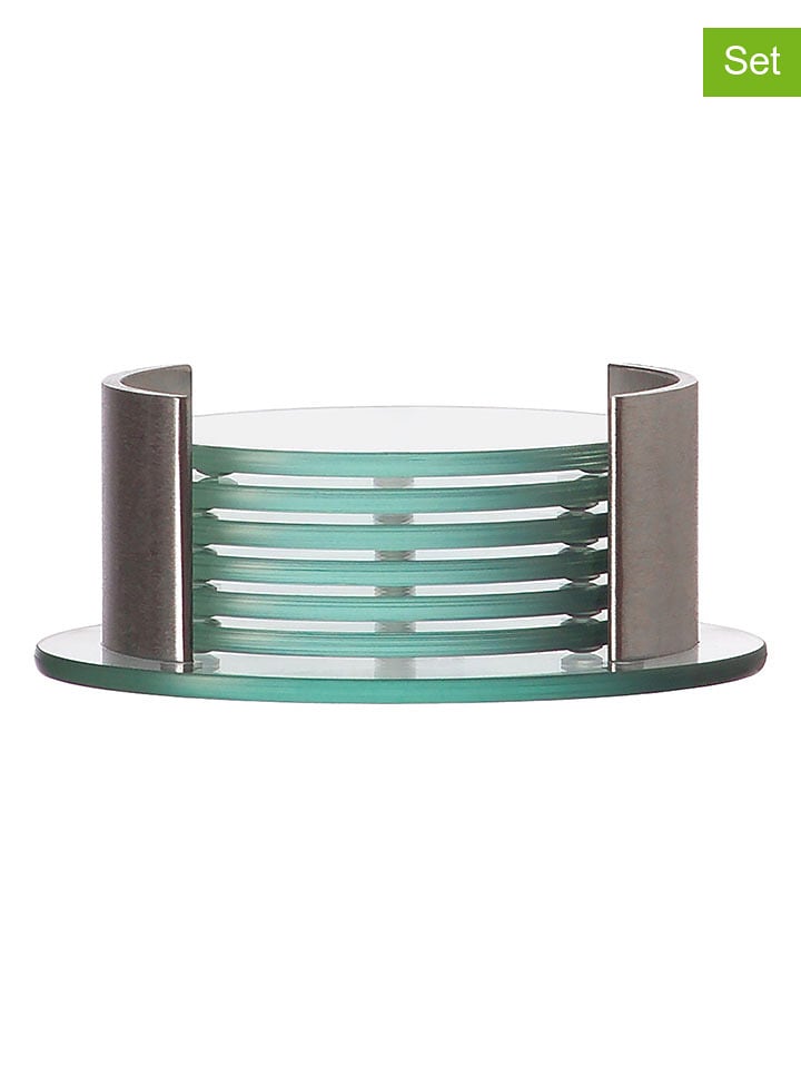 LEONARDO 7-częściowy zestaw w kolorze srebrnym - wys. 5,3 x Ø 14 cm rozmiar: onesize