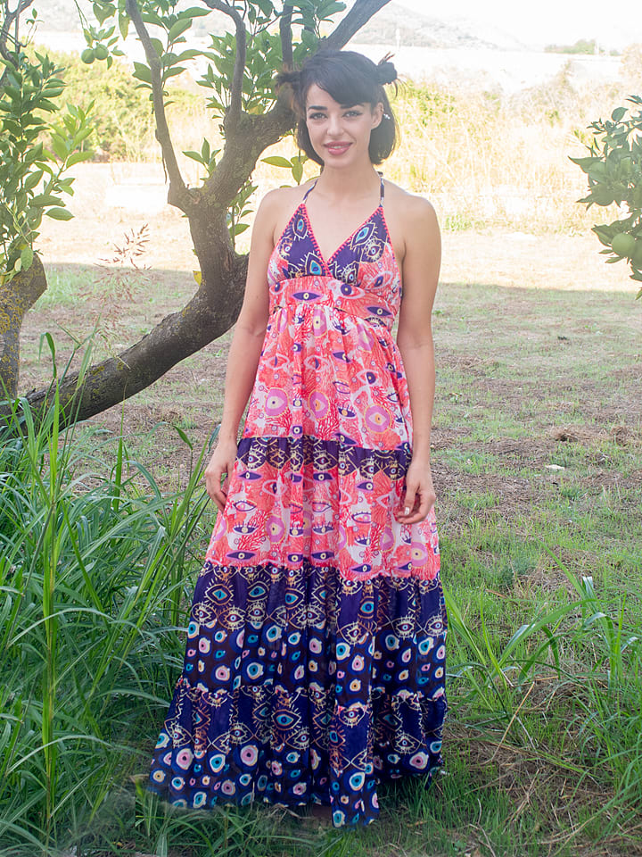 Isla Bonita by SIGRIS Sukienka w kolorze różowo-granatowym rozmiar: S