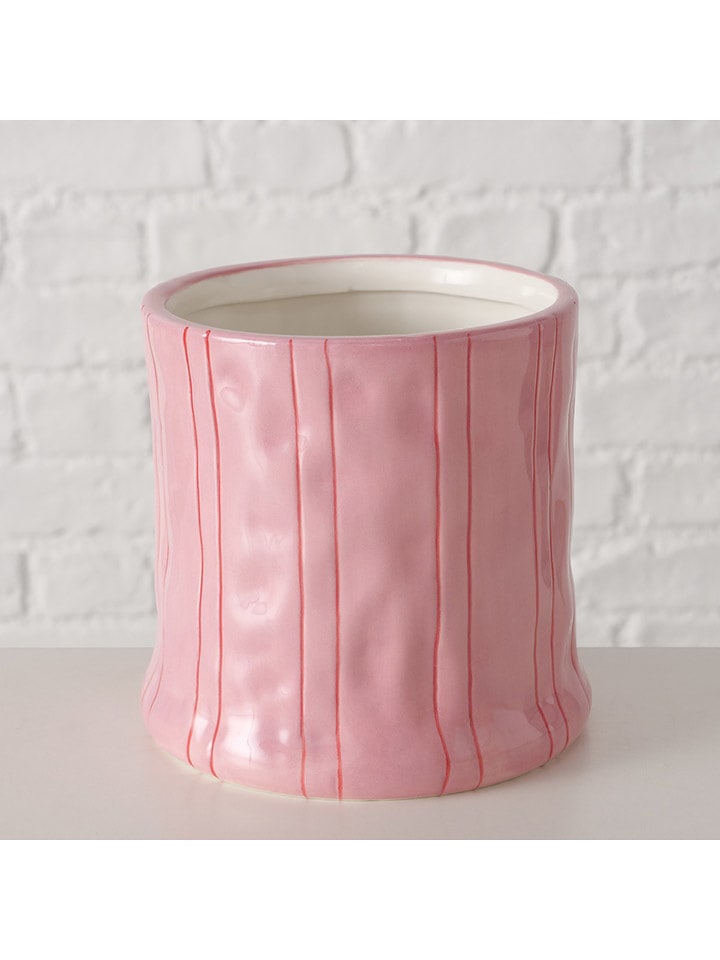 Boltze Osłonka "Nordica" w kolorze jasnoróżowym na doniczkię - wys. 12 x Ø 12,5 cm rozmiar: onesize