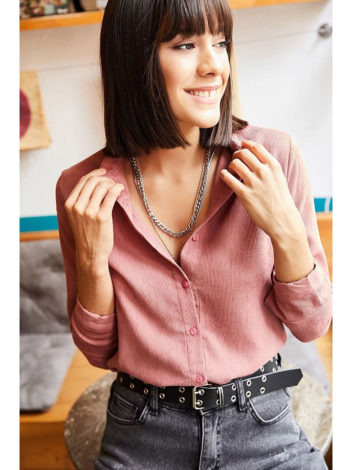 Olalook Bluzka dzianinowa "Olalook" w kolorze jasnoróżowym rozmiar: XL