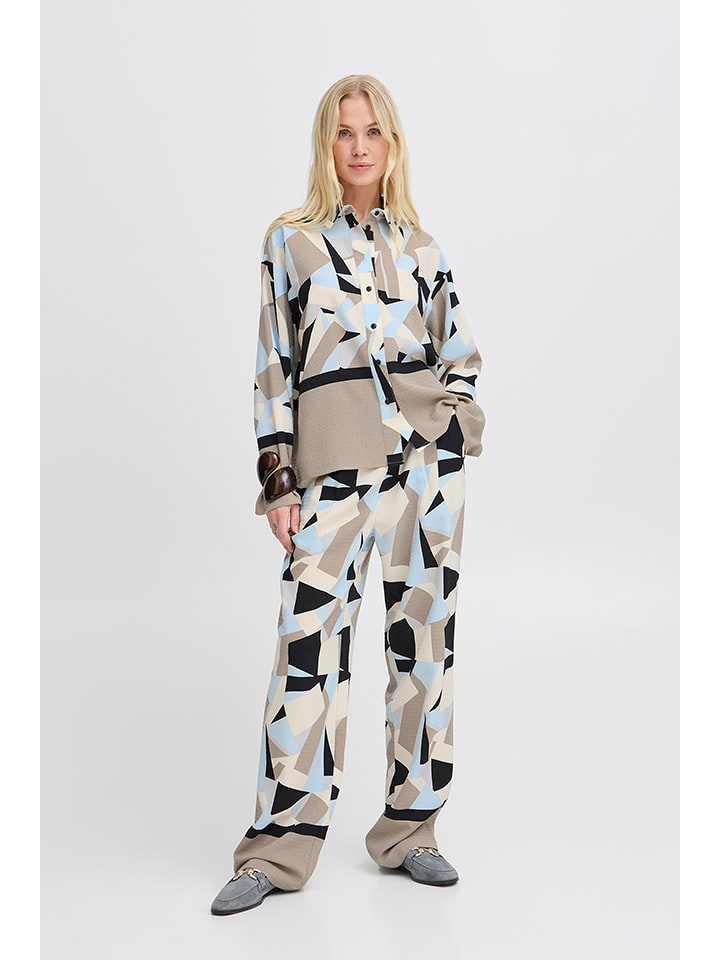 b.young Koszula w kolorze błękitno-beżowym rozmiar: 42