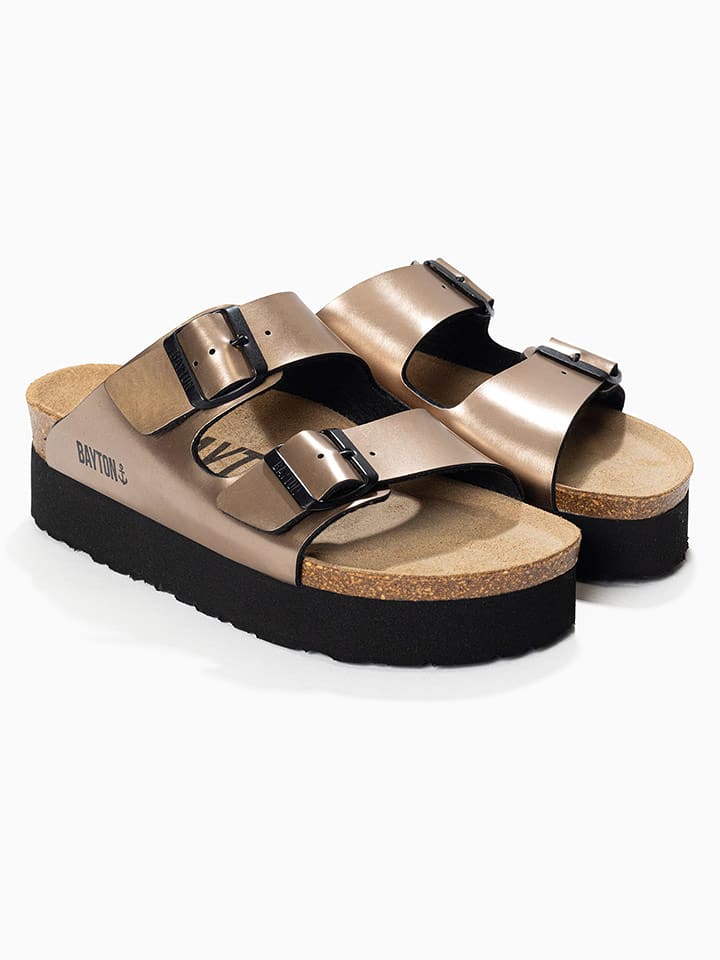 BAYTON Klapki "Japet" w kolorze złotym rozmiar: 37