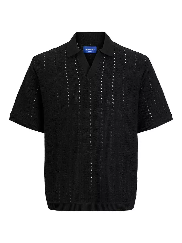 JACK & JONES Junior Koszulka polo "Paros" w kolorze czarnym rozmiar: 152
