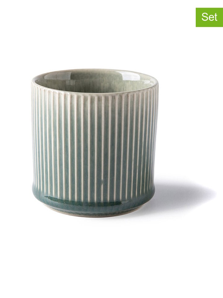 Laguiole Kubki (4 szt.) w kolorze zielonym do kawy - Ø 7,2 cm rozmiar: onesize