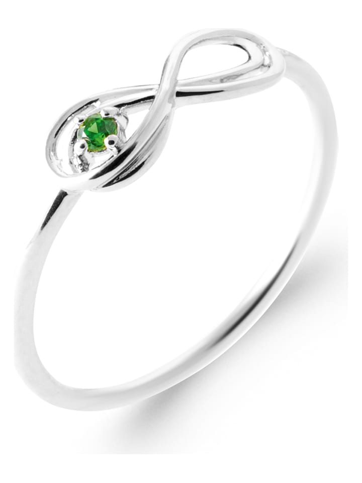 L'Atélier Précieux Srebrny pierścionek z cyrkonią rozmiar: 52