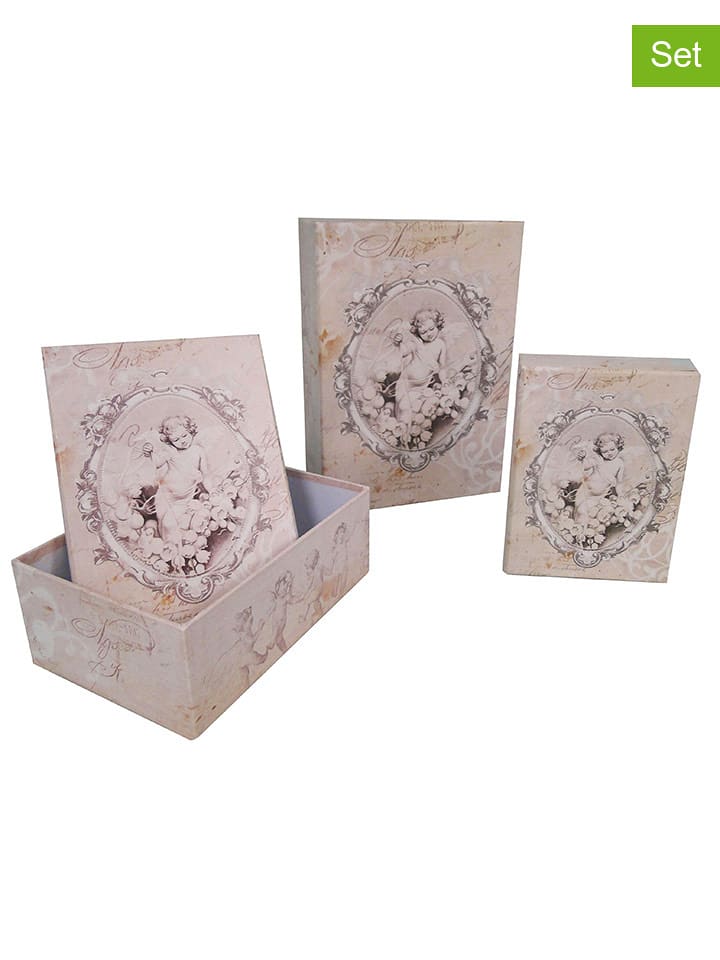 Anticline Pudełka (3 szt.) w kolorze jasnoróżowym rozmiar: onesize