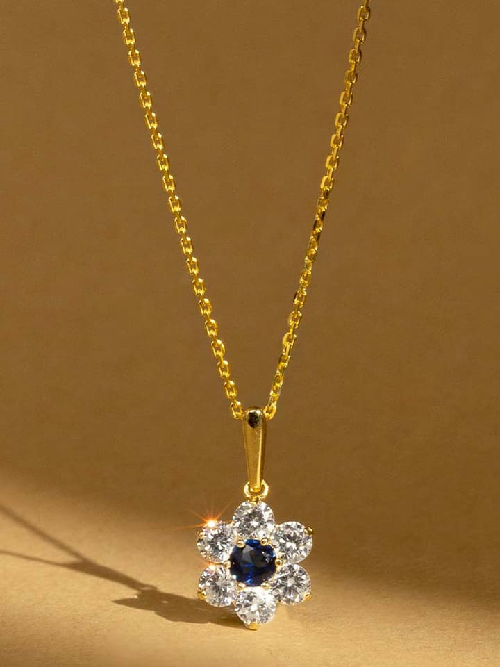 OR ÉCLAT Złota zawieszka "Mystique" z cyrkoniami rozmiar: onesize