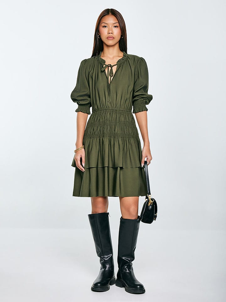 BIG STAR Sukienka w kolorze khaki rozmiar: XS