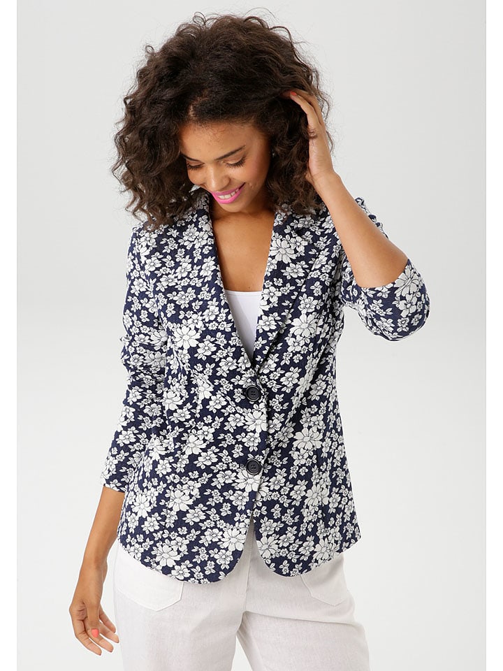 Aniston Blezer w kolorze granatowo-białym rozmiar: 40