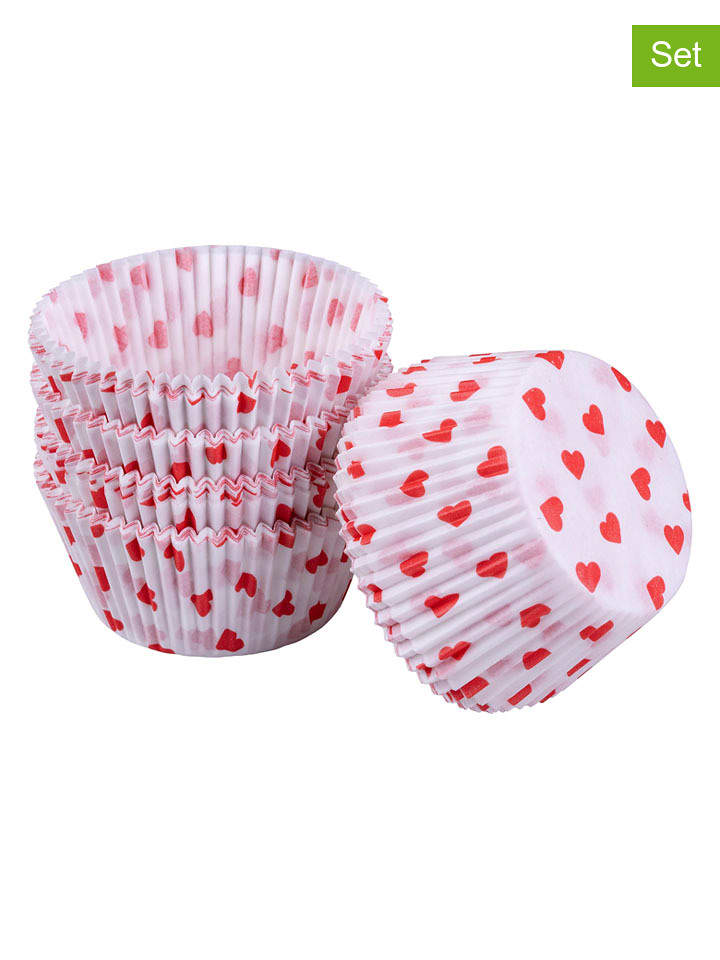 Dr. Oetker Foremki papierowe (100 szt.) w kolorze biało-czerwonym do muffinek rozmiar: onesize