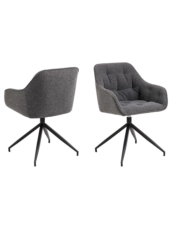 Actona Krzesło "Brooke" w kolorze antracytowym do jadalni - 57 x 82 x 54,5 cm rozmiar: onesize