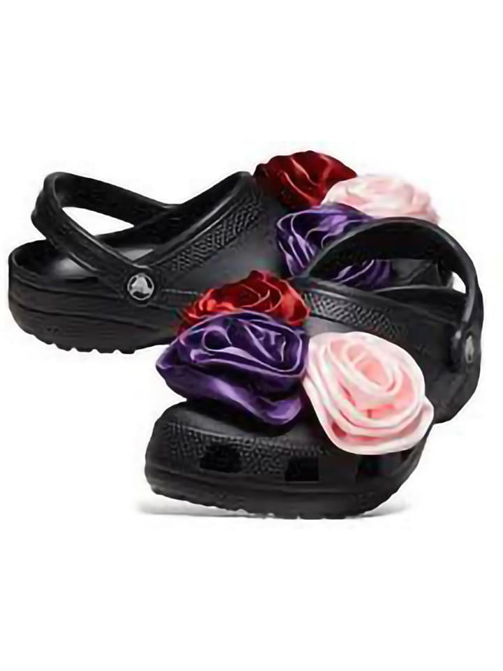 Crocs Chodaki "Rosette" w kolorze czarnym ze wzorem rozmiar: 41/42
