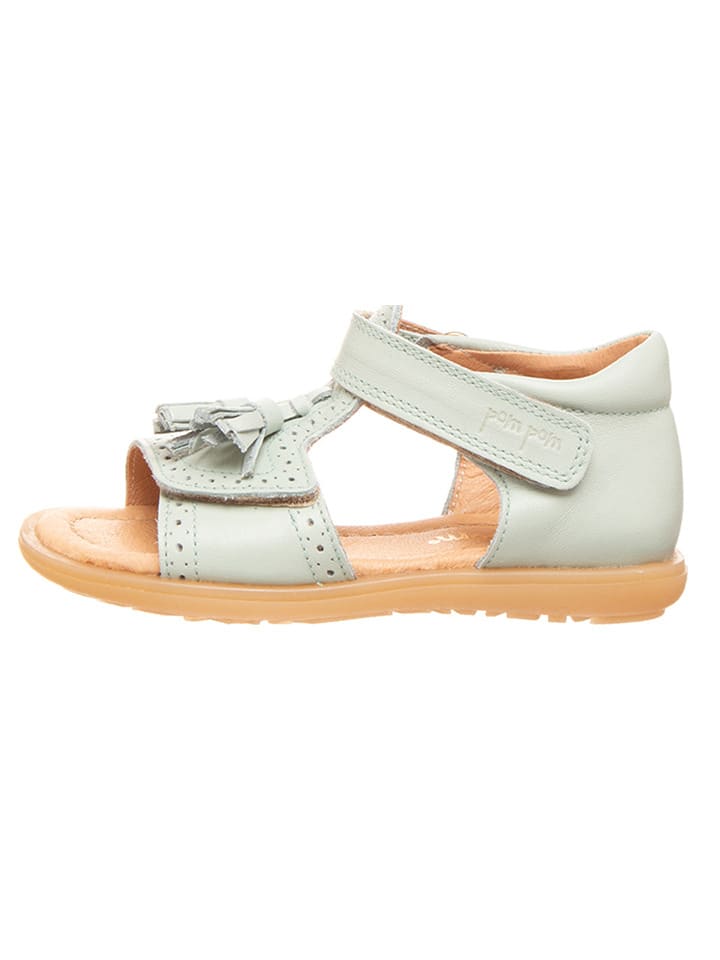 POM POM Skórzane sandały w kolorze miętowym rozmiar: 27