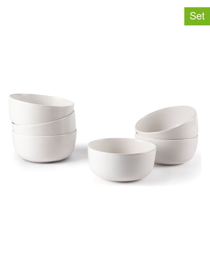 Trendy Kitchen by EXCÉLSA Miski (6 szt.) "Nordic" w kolorze białym do musli - Ø 14,5 cm rozmiar: onesize