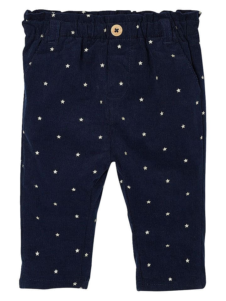 vertbaudet Spodnie sztruksowe w kolorze granatowym rozmiar: 68