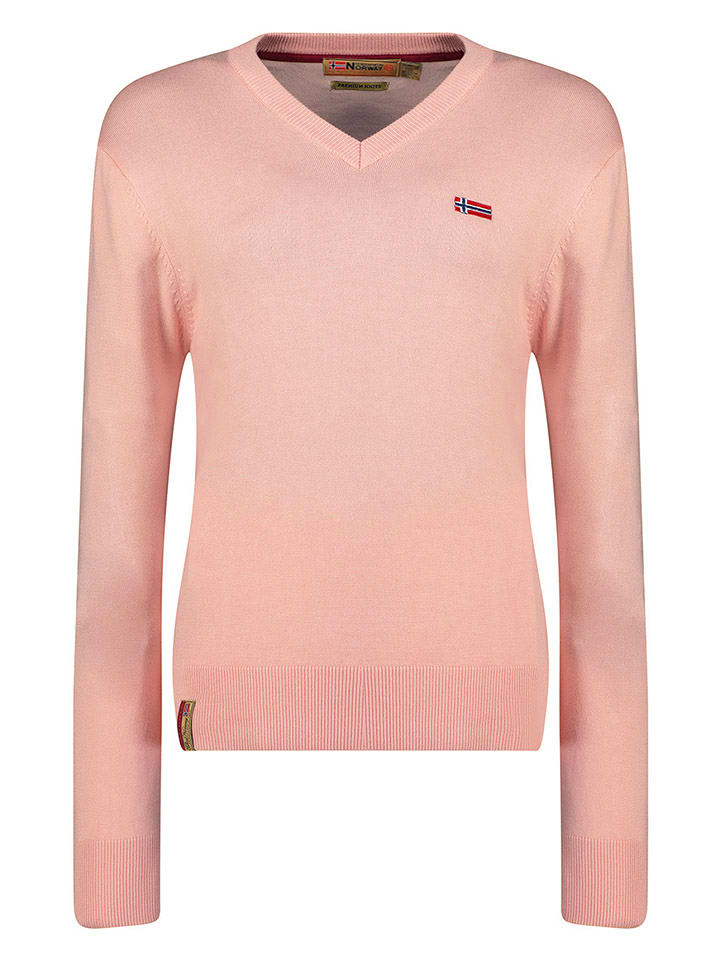 Geographical Norway Sweter "Falonne" w kolorze jasnoróżowym rozmiar: XXL