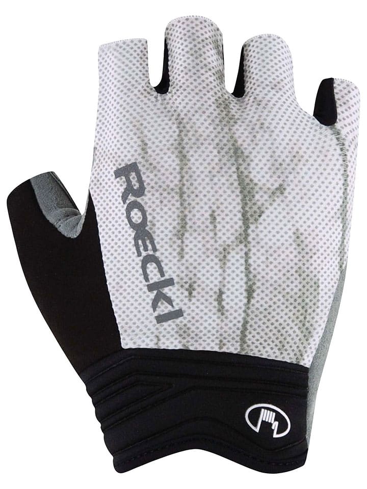 Roeckl SPORTS Rękawiczki kolarskie "Ischia" w kolorze biało-czarnym rozmiar: 8,5