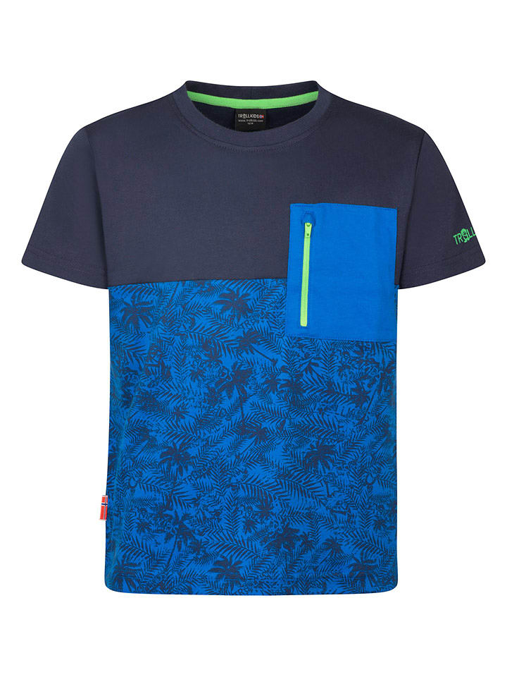 Trollkids Koszulka funkcyjna "Flakstad T" w kolorze granatowym rozmiar: 98
