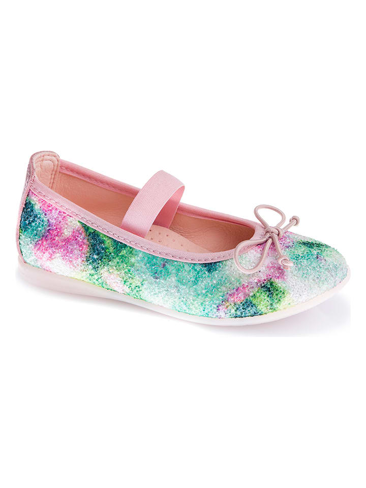 Pablosky Baleriny w kolorze zielono-jasnoróżowym z paskiem rozmiar: 31