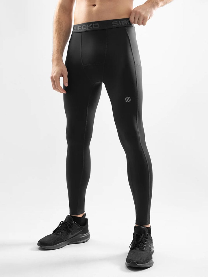 Siroko Legginsy trekkingowe "Pioneer" w kolorze czarnym rozmiar: M