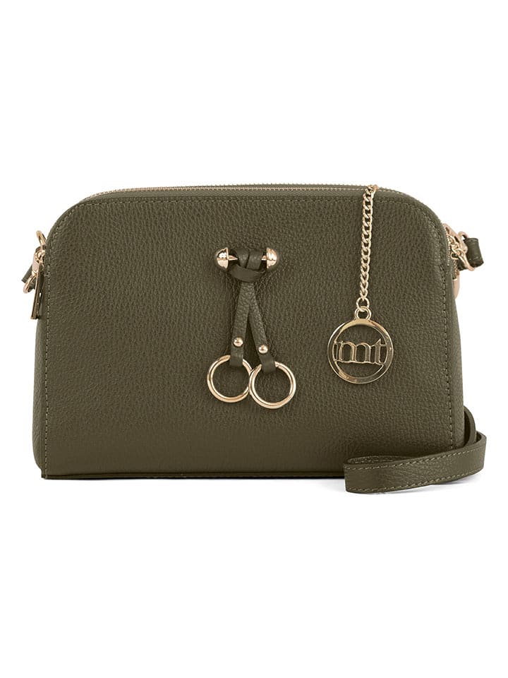 Mia Tomazzi Skórzana torebka "Certosa" w kolorze zielonym - 24 x 16 x 8 cm rozmiar: onesize