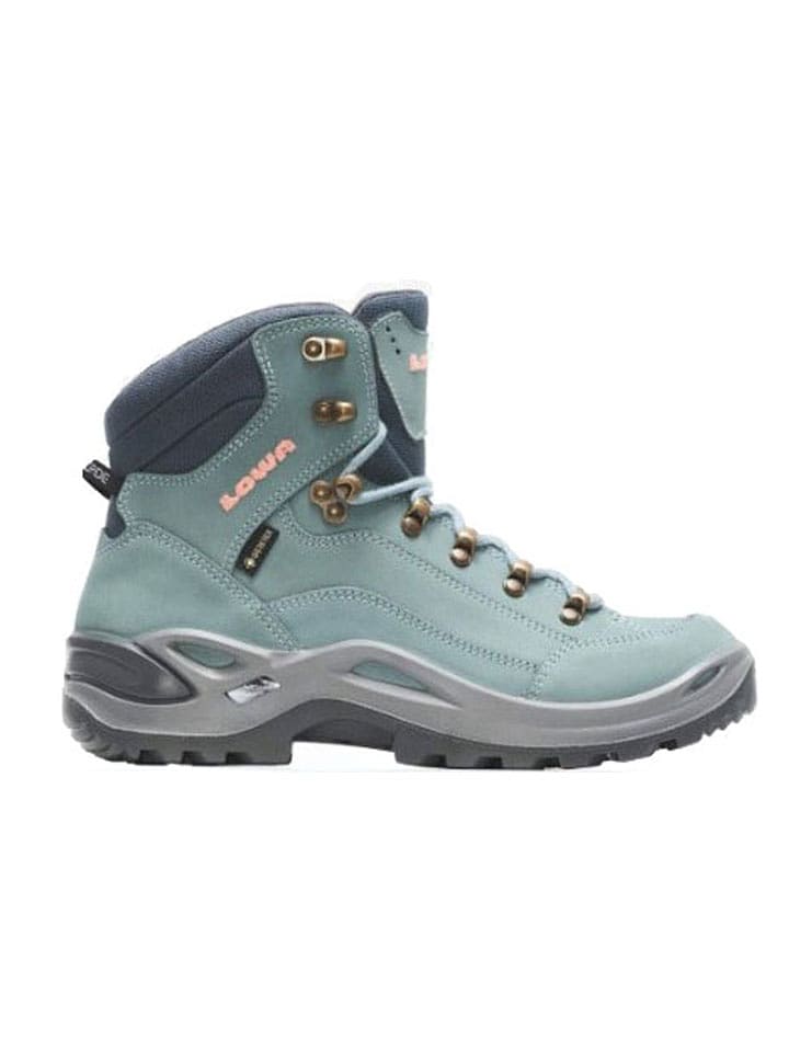 LOWA Skórzane buty trekkingowe "Renegade GTX" w kolorze turkusowym rozmiar: 38