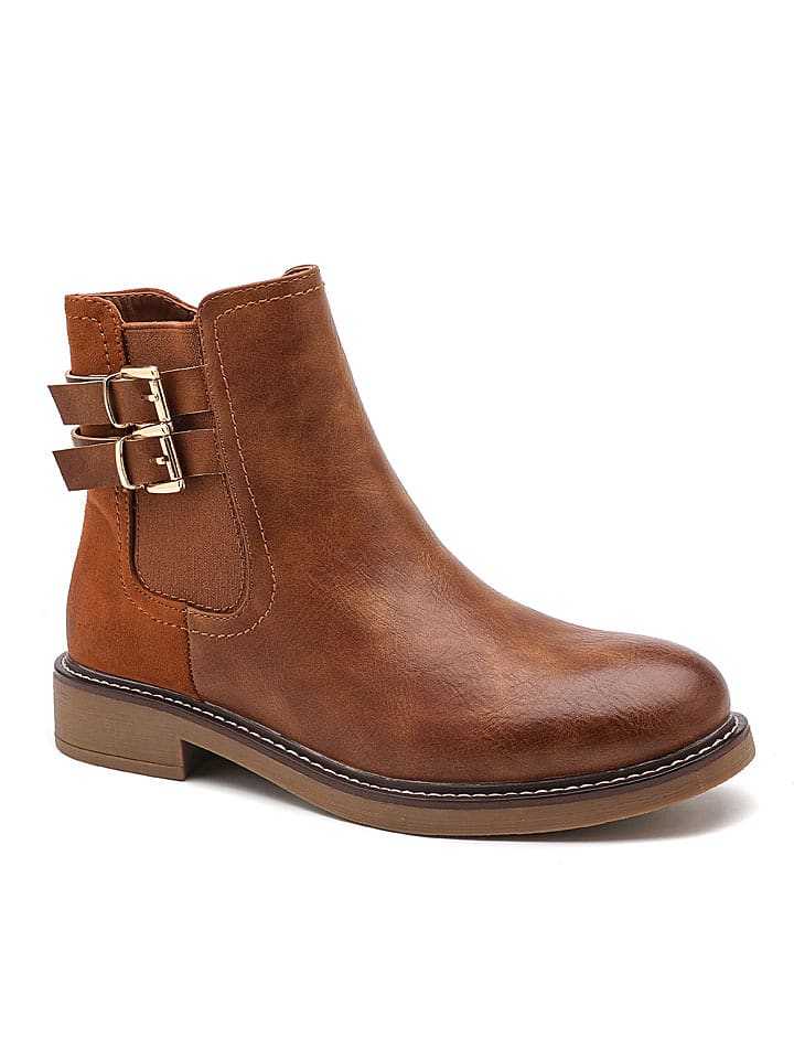 Sixth Sens Botki w kolorze jasnobrązowym rozmiar: 36