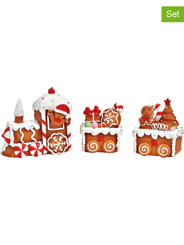 G. Wurm Figurki dekoracyjne (3 szt.) w kolorze jasnobrązowym - 26 x 10 x 6 cm rozmiar: onesize