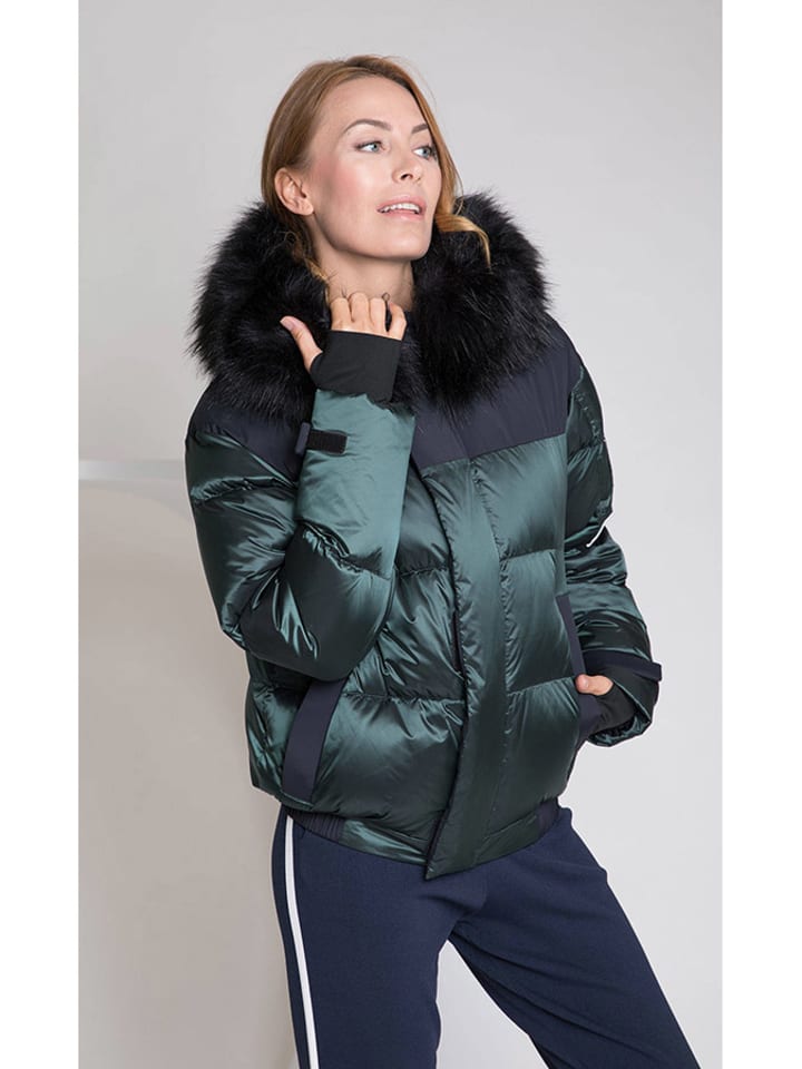 Deni Cler Kurtka w kolorze butelkowej zieleni rozmiar: 44