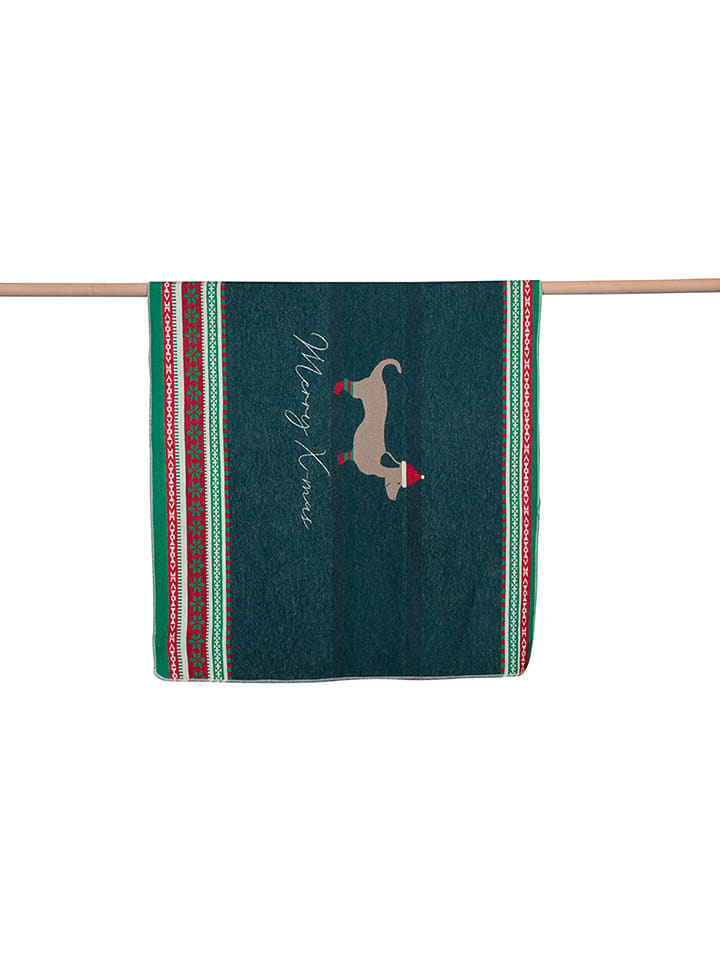 David Fussenegger Koc "Merry X-Mas" w kolorze zielonym dla zwierząt rozmiar: 100x140 cm