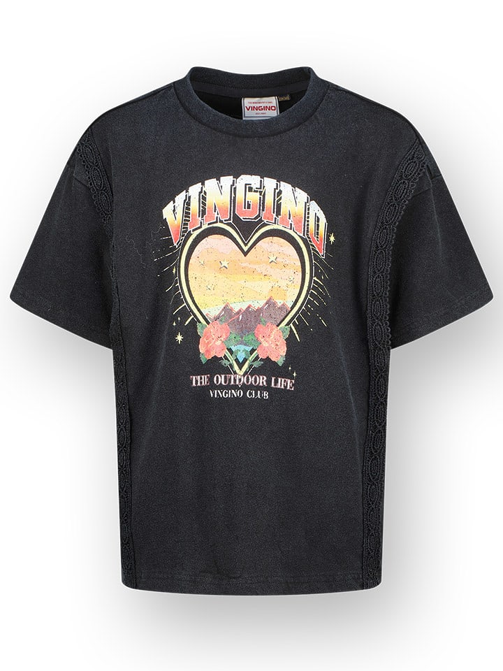 Vingino Koszulka "Hemma" w kolorze antracytowym rozmiar: 116