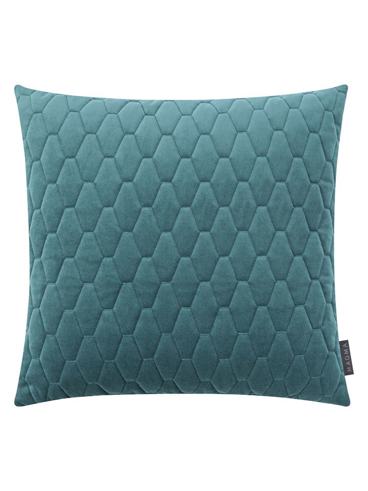 Magma Heimtex Aksamitna poszewka "Magali" w kolorze niebieskim na poduszkę - 50 x 50 cm rozmiar: onesize
