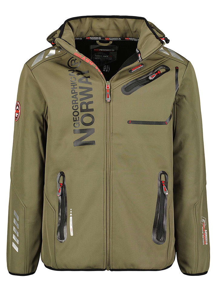 Geographical Norway Kurtka softshellowa "Royaute" w kolorze khaki rozmiar: L