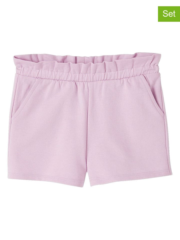 vertbaudet Szorty (2 pary) w kolorze szarym i fioletowym rozmiar: 152