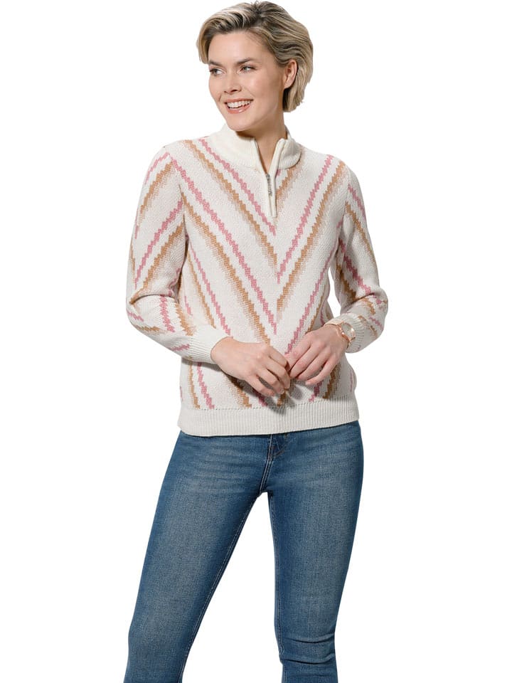 WITT WEIDEN Sweter w kolorze biało-karmelowym rozmiar: 44