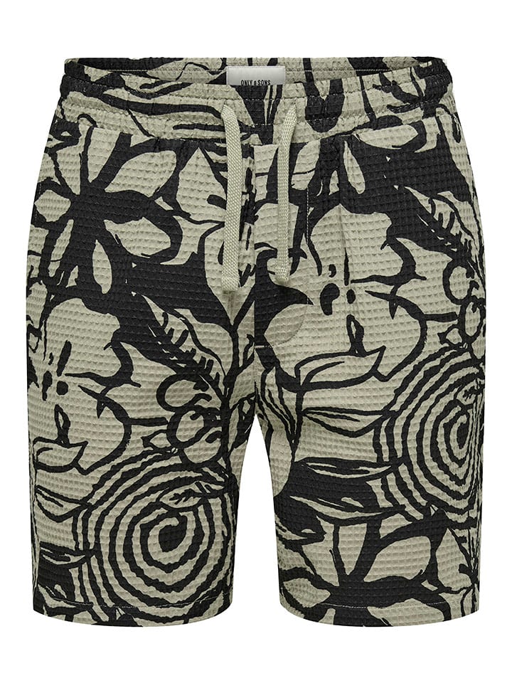ONLY & SONS Szorty w kolorze czarno-beżowym rozmiar: XL