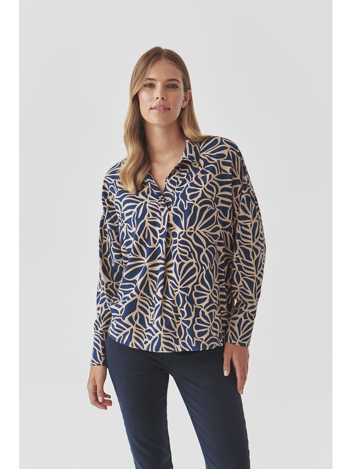 TATUUM Koszula "Berko" w kolorze granatowo-beżowym rozmiar: 46